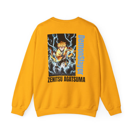 Anime DemonSlayer Zenitsu Orange Unisex Heavy Blend™ Crewneck Sweatshirt (Wezu)