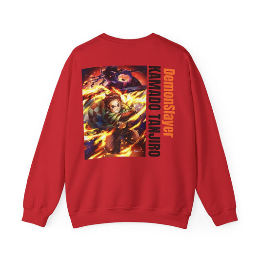 Anime DemonSlayer Tanjiro Red Unisex Heavy Blend™ Crewneck Sweatshirt (Wezu)